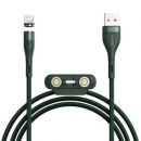 Кабель Baseus Zinc Magnetic USB - Micro USB+Lightning+Type-C 3А 1м Зеленый