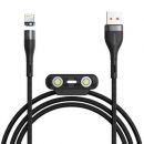 Кабель Baseus Zinc Magnetic USB - Micro USB+Lightning+Type-C 3А 1м Серый+Черный
