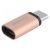 Переходник Baseus Sharp micro USB - Type-C Розовое золото
