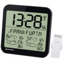 Часы настенные Bresser MyTime Meteotime LCD, черные