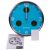 Часы настенные Bresser MyTime io NX Thermo/Hygro, 30 см, голубые
