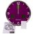 Часы настенные Bresser MyTime io NX Thermo/Hygro, 30 см, фиолетовые