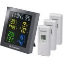 Гигрометр Bresser ClimaTemp Hygro Quadro с тремя датчиками, серый