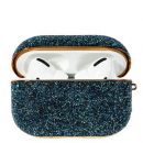 Чехол Kingxbar Crystal Fabric для Apple Airpods Pro Синий