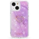 Чехол Kingxbar Shell для iPhone 13 Фиолетовый мрамор