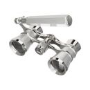 Театральный бинокль-лорнет Levenhuk Broadway 325E, серебристый