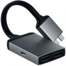 Адаптер Satechi Type-C Dual HDMI для MacBook Серый
