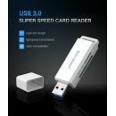 Кардридер Ugreen CM104 USB 3.0 TF + SD Белый