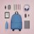 Рюкзак Xiaomi 90 Points Youth College Светло голубой