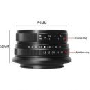 Объектив 7Artisans 25mm F1.8 X Mount Чёрный