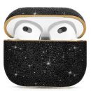 Чехол PQY Crystal Fabric для Apple Airpods 3 Чёрный